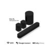 5.1 Sonos Immersive Set with Sonos Beam (Gen 2), Sub Mini and One SL Pair